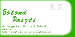 botond paszti business card